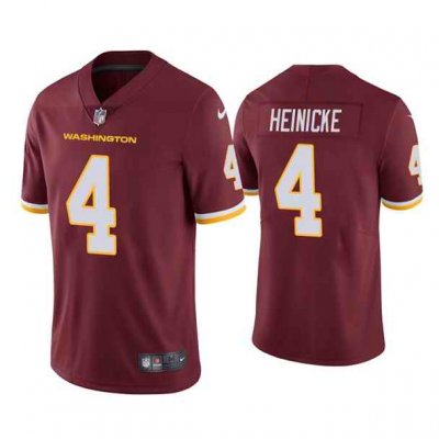 Men's Washington Football Team #4 Taylor Heinicke Red Vapor Untouchable Limited Stitched Jersey