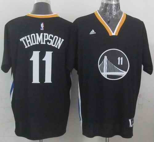 Warriors #11 Klay Thompson New Black Alternate Stitched NBA Jersey