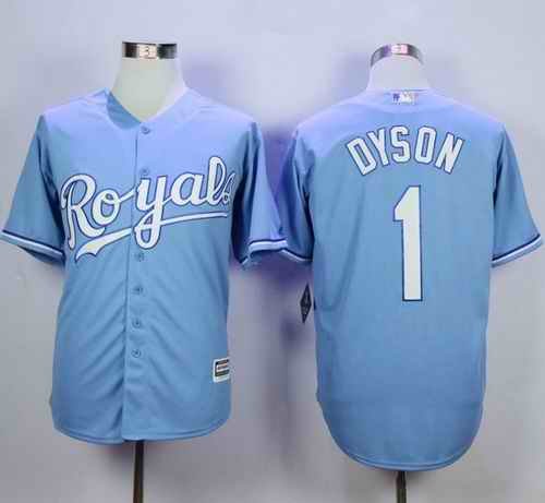 Royals #1 Jarrod Dyson Light Blue Alternate 1 New Cool Base Stitched MLB Jersey