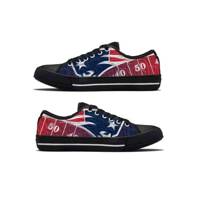 Men's New England Patriots Low Top Canvas Sneakers 003