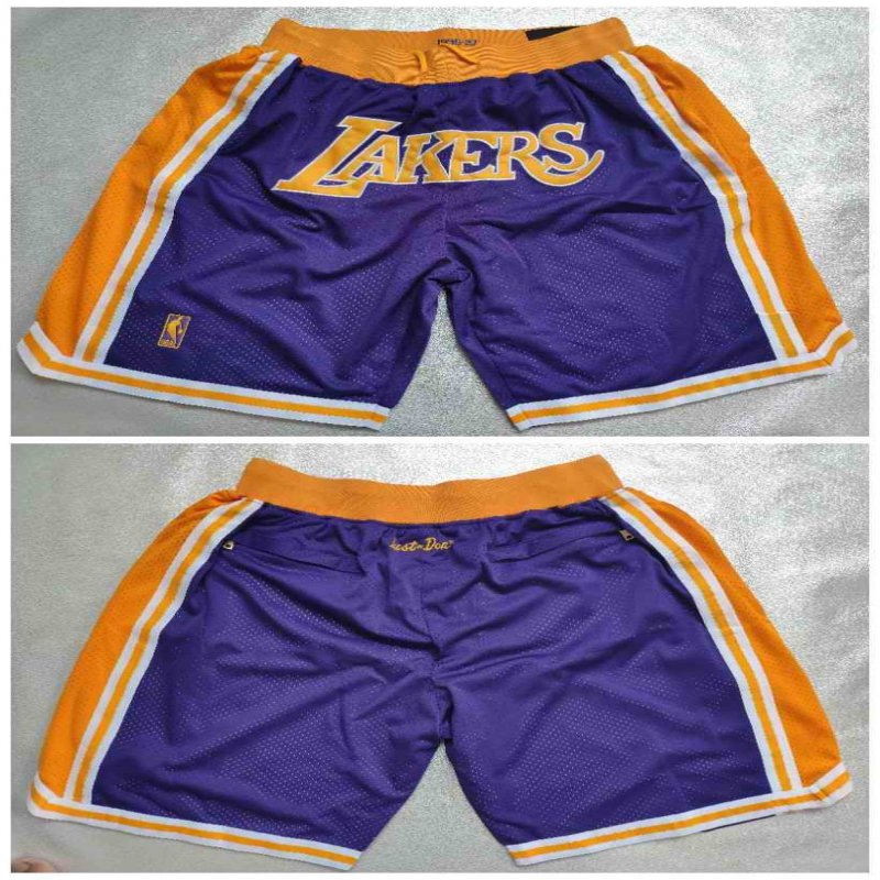 Men's Los Angeles Lakers Purple Shorts (Run Small)