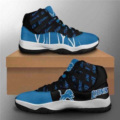 Women's Detroit Lions Air Jordan 11 Sneakers 001