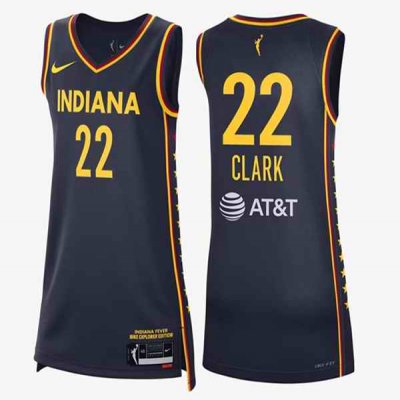 Men's Indiana Fever #22 Caitlin Clark Black Stitched Jersey