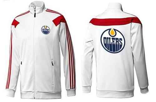 NHL Edmonton Oilers Zip Jackets White-3