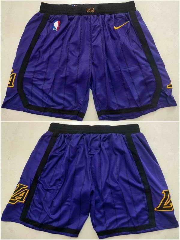 Men's Los Angeles Lakers Purple Shorts (Run Small)