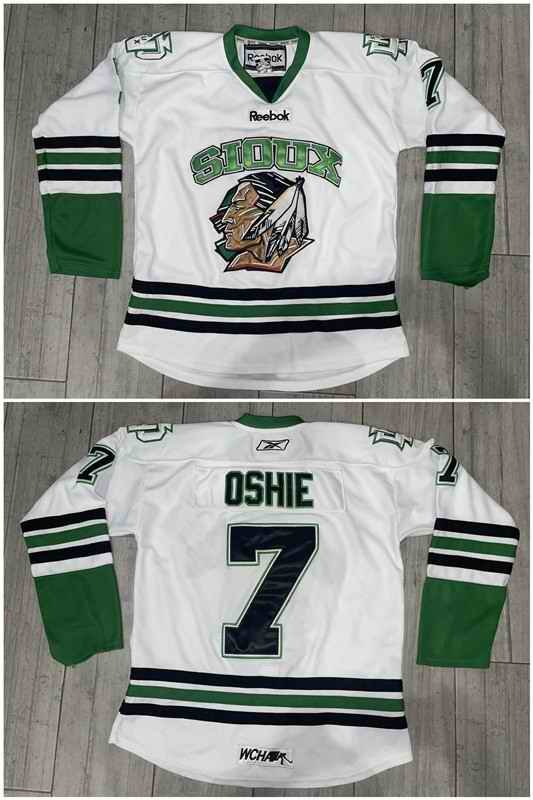 Men's North Dakota Fighting Sioux Custom White Stitched Jersey