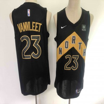 Men's Toronto Raptors #23 Fred Vanvleet Black 2019 Earned Edition Swingman Stitched NBA Jersey