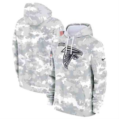 Youth Atlanta Falcons 2024 White/Gray Salute To Service Pullover Hoodie