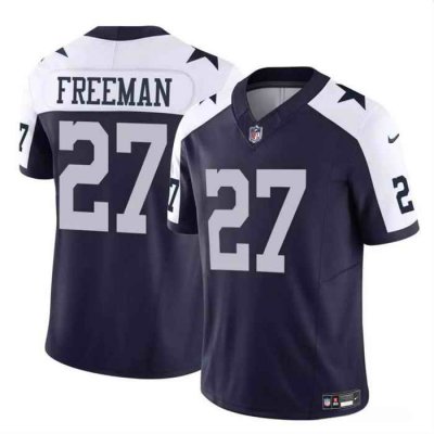 Youth Dallas Cowboys #27 Royce Freeman Navy/White 2023 F.U.S.E Thanksgiving Vapor Untouchable Limited Stitched Football Jersey