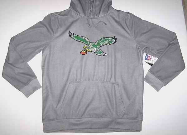 Men's Philadelphia Eagles Gray Throwback Pullover Hoodie