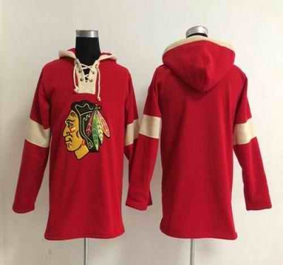 Chicago Blackhawks Blank Red Pullover NHL Hoodie