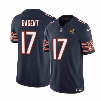 Men's Chicago Bears #17 Tyson Bagent Navy 2023 F.U.S.E. With John Madden Patch Vapor Limited Stitched Football Jersey