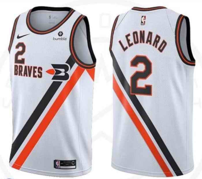 Men's Los Angeles Clippers #2 Kawhi Leonard White Stitched NBA Jersey