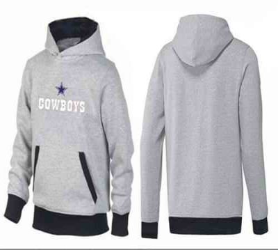 Dallas Cowboys Authentic Logo Pullover Hoodie Grey & Black