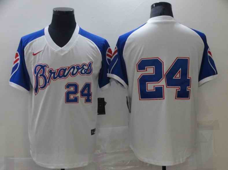 Men's Atlanta Braves #24 William Contreras White Cool Base Stitched Jersey