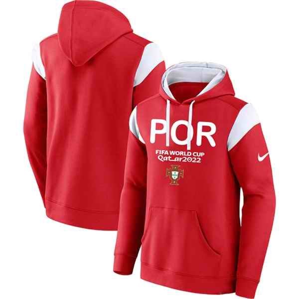 Men's Portugal Red 2022 FIFA World Cup Soccer Hoodie