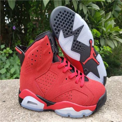 Men's Running Weapon Air Jordan 6 Red Shoes 058