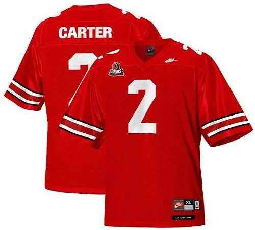 Buckeyes #2 Cris Carter Red Legends of the Scarlet & Gray Throwback Stitched NCAA Jersey