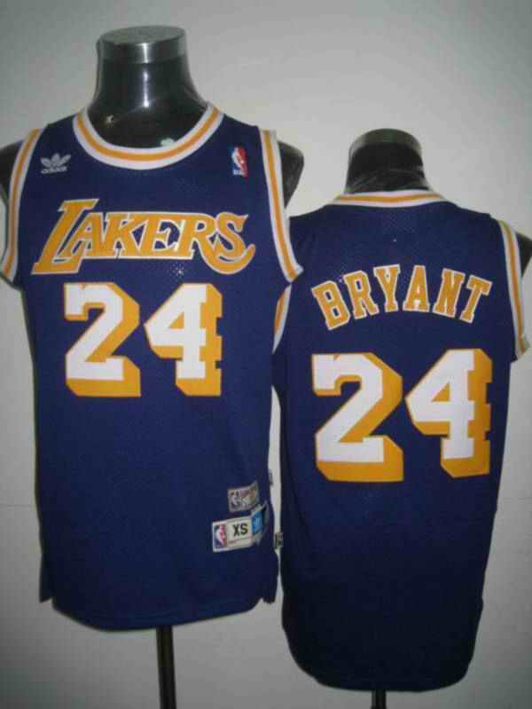 Mitchell and Ness Lakers #24 Kobe Bryant Purple Stitched Throwback NBA Jersey