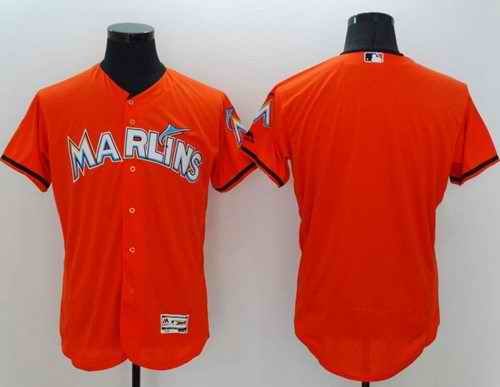 marlins Blank Orange Flexbase Authentic Collection Stitched MLB Jersey