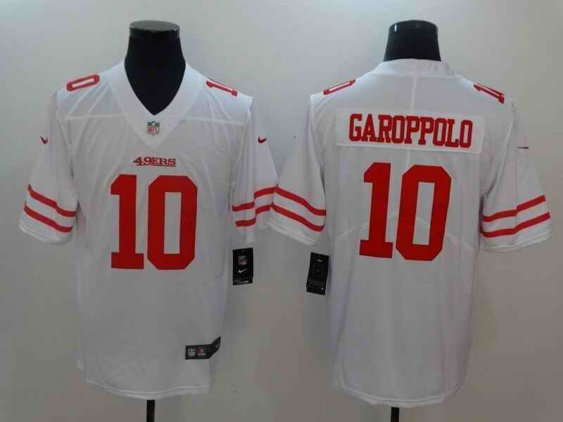 Men's Nike San Francisco 49ers #10 Jimmy Garoppolo White Vapor Untouchable Limited Stitched NFL Jersey