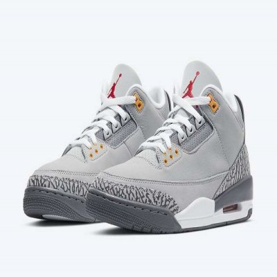 Women's Running weapon Air Jordan 3 Grey shoes 007