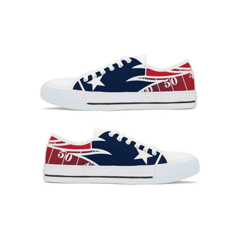 Men's New England Patriots Low Top Canvas Sneakers 002