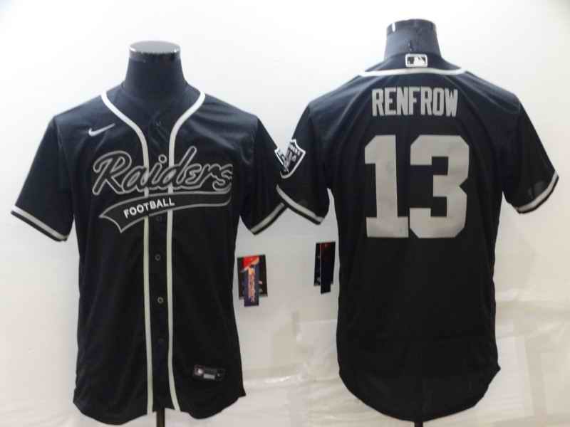 Men's Las Vegas Raiders #13 Hunter Renfrow Black Flex Base Stitched Jersey