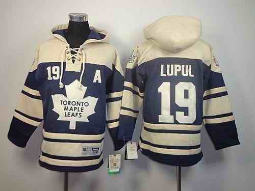 Maple Leafs #19 Joffrey Lupul Blue Sawyer Hooded Sweatshirt Stitched Youth NHL Jersey