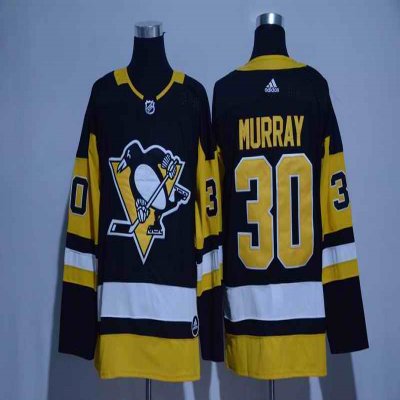 Men's Pittsburgh Penguins #30 Matt Murray Black Adidas Stitched NHL Jersey