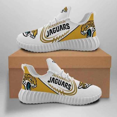 Women's Jacksonville Jaguars Mesh Knit Sneakers/Shoes 005