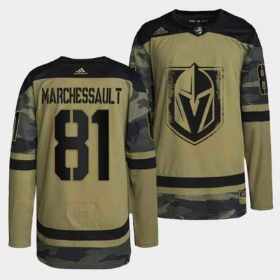 Men's Vegas Golden Knights Custom 2022 Camo Military Appreciation Night Stitched Jersey