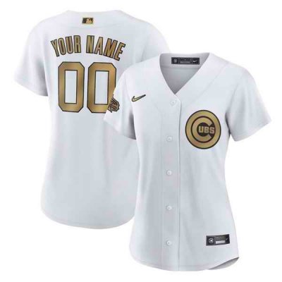 Women's Chicago Cubs ACTIVE PLAYER Custom 2022 All-Star White Stitched Baseball Jersey(Run Small)