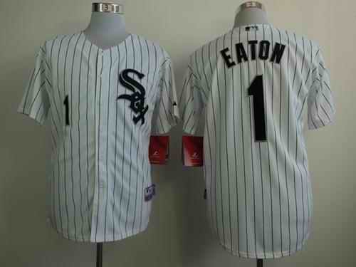 White Sox #1 Adam Eaton White Cool Base Stitched MLB Jersey