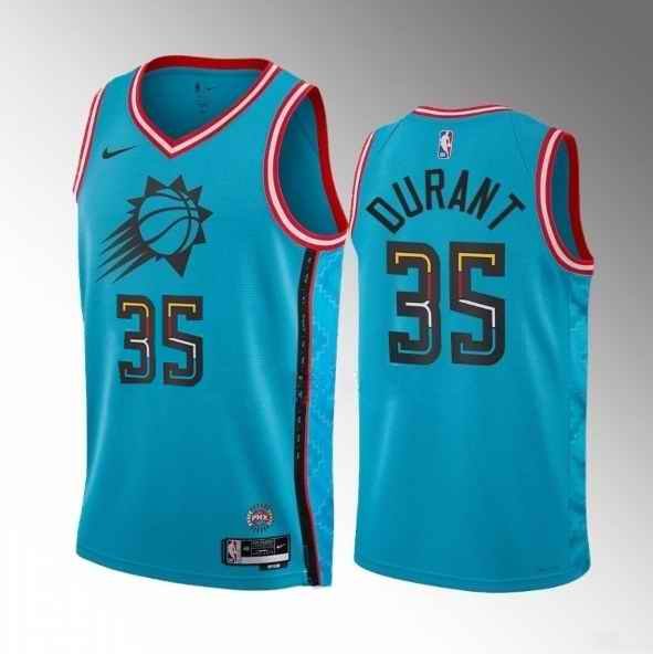 Men's Phoenix Suns #35 Kevin Durant Blue 2022/23 City Edition Stitched Basketball Jersey