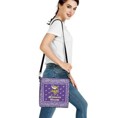 Minnesota Vikings PU Leather Bucket Handbag 001(Pls Check Description For Details)