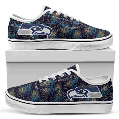 Women's Seattle Seahawks Vans Low Top Sneakers 001