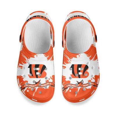 Men's Cincinnati Bengals Bayaband Clog Shoes 001