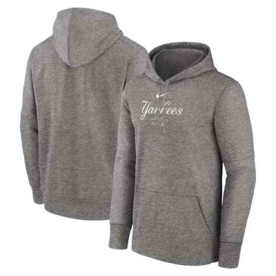 Men's New York Yankees Grey Collection Practice Performance Pullover Hoodie