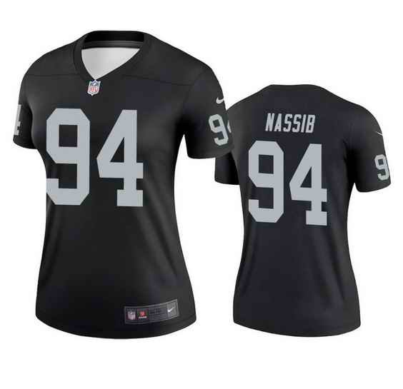 Women's Las Vegas Raiders #94 Carl Nassib Black Vapor Untouchable Limited Stitched Jersey(Run Small)