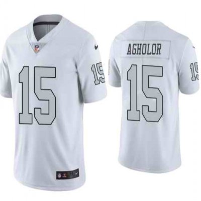 Men's Las Vegas Raiders #15 Nelson Agholor White Color Rush Limited Stitched Jersey