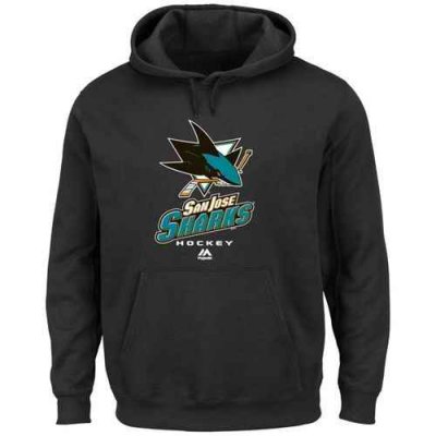 San Jose Sharks Majestic Critical Victory VIII Pullover Hoodie Black