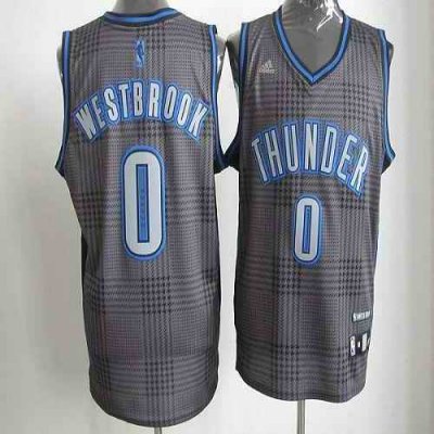 Thunder #0 Russell Westbrook Black Rhythm Fashion Stitched NBA Jersey