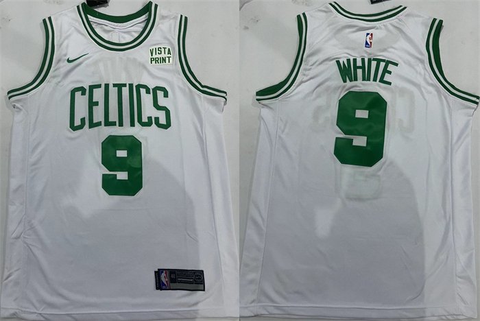 Men's Boston Celtics #9 Derrick White White Association Edition Stitched Basketball Jersey