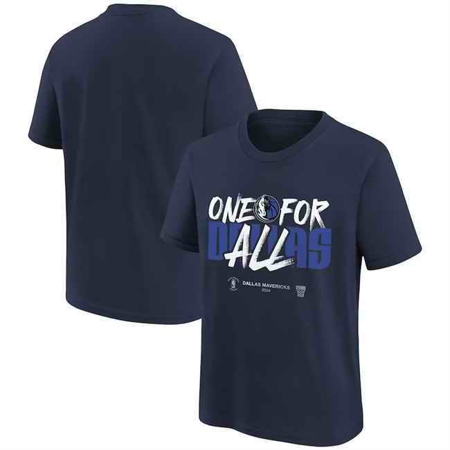 Men's Dallas Mavericks Navy 2024 NBA Playoffs Mantra T-Shirt