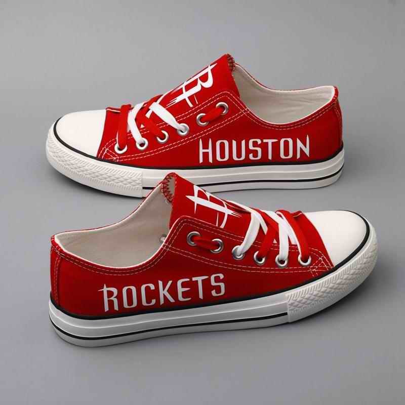 Women's and Youth Houston Rockets Repeat Print Low Top Sneakers 001