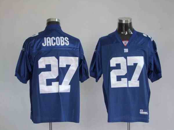 Giants #27 Brandon Jacobs Blue Stitched Youth NFL Jersey