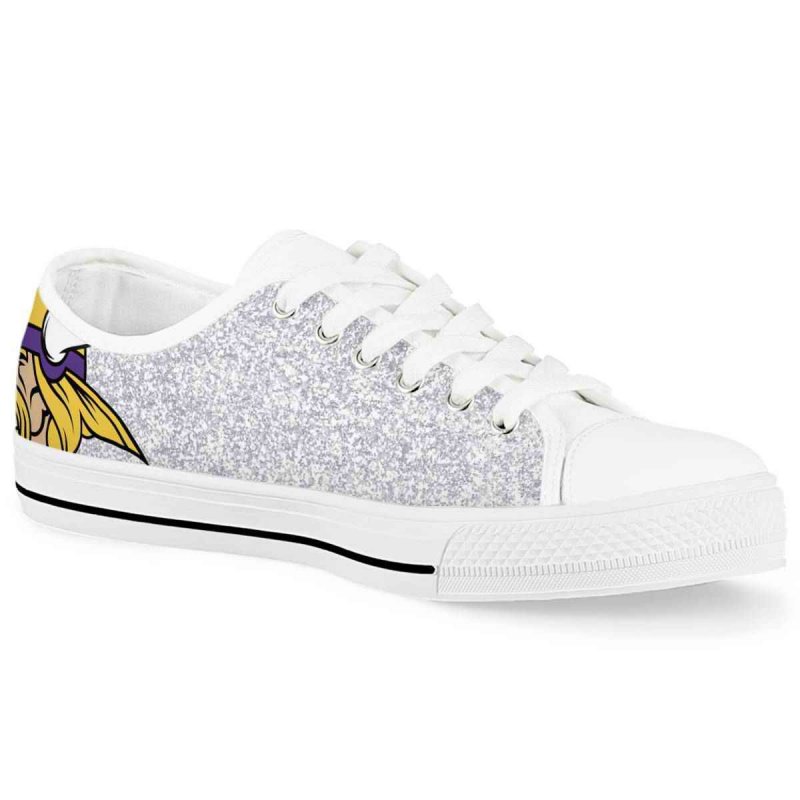 Women's Minnesota Vikings Low Top Canvas Sneakers 010