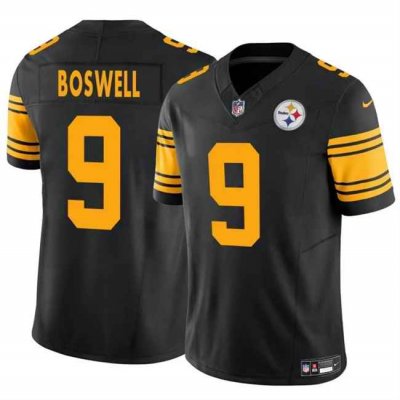 Men's Pittsburgh Steelers #9 Chris Boswell Black 2024 F.U.S.E. Color Rush Limited Stitched Jersey