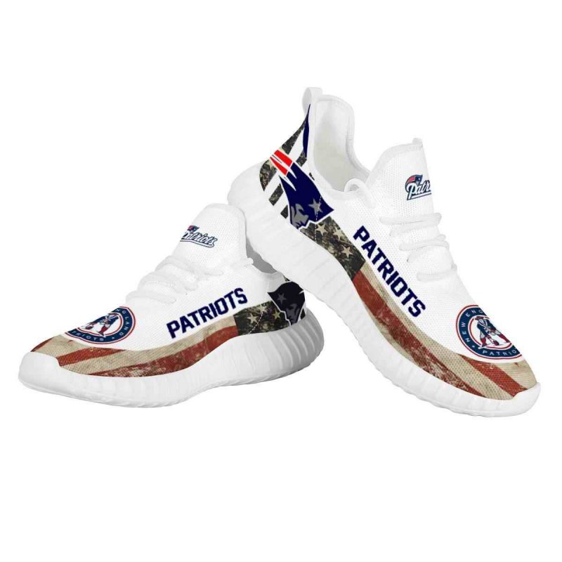 Men's New England Patriots Mesh Knit Sneakers/Shoes 017